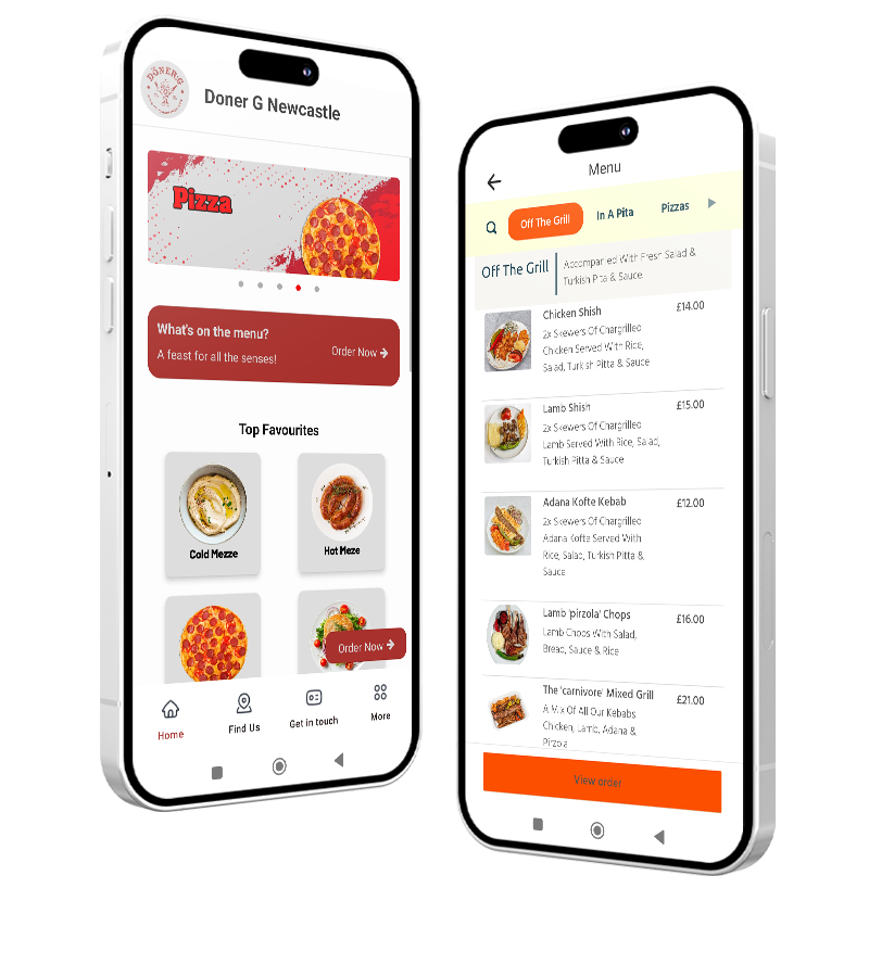 Chicky’s Glasgow app mockup